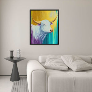 Mystical Horns of Light - Colorful Canvas Wall Art