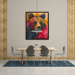 Nebula Bear - Large Abstract Canvas Print