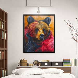 Nebula Bear - Colorful Bear Canvas Print