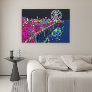 Neon Carnival Night — Neon Carnival Night Luxury White Couch 191