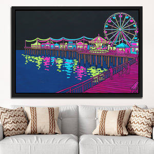 Neon Carnival Pier โ Neon Carnival Pier White Groovy Couch Close 272