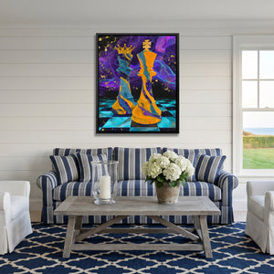 Neon Chess Royalty — Neon Chess Royalty Striped Couch Port 300