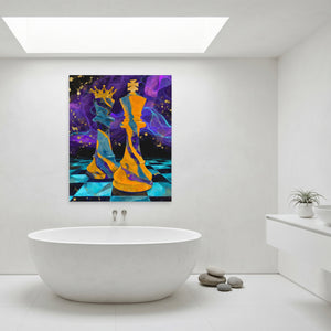 Neon Chess Royalty — Neon Chess Royalty Minimalist Bathroom Port 60