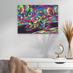 Neon Motorcycle Rush โ Neon Motorcycle Rush White Office Glass land 293