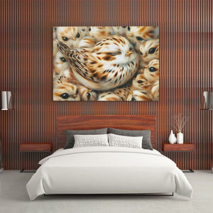 Nestled Joy - Modern Beige Canvas Wall Art