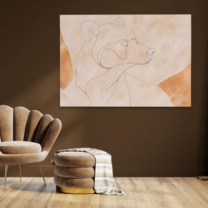 Neutral Bear - Calm Wall Art in Black Frame