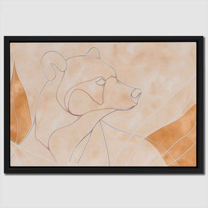 Neutral Bear - Earth Tones Calm Canvas Print