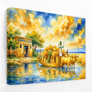Nile Cattle Transport — Nile Cattle Transport Landscape Side View Mirror Wrap 185