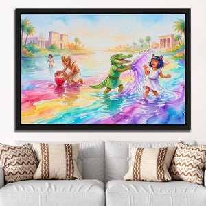 Nile Crocodile Prank โ Nile Crocodile Prank White Groovy Couch Close 275