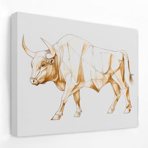 Noble Bull - Animals Canvas Wall Art