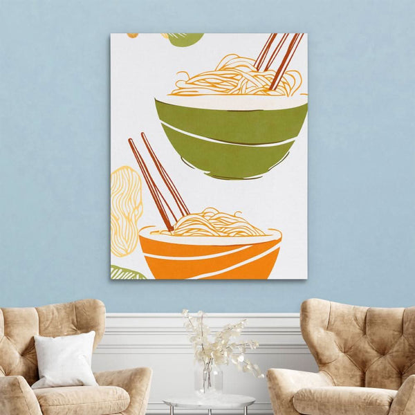 Noodle Dish in a room