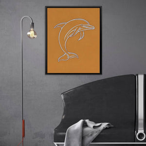 Ocean Vibes Dolphin - Wall Art for Bathroom