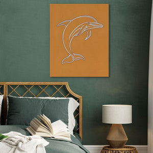 Ocean Vibes Dolphin - Modern Canvas Wall Art