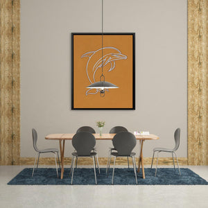 Ocean Vibes Dolphin - Luxury Wall Art