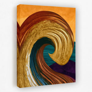 Ochre Wave Momentum — Ochre Wave Momentum Portrait Side View Mirror 232