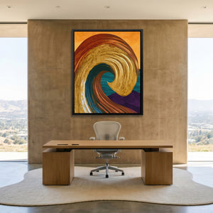 Ochre Wave Momentum — Ochre Wave Momentum Minimalist Lux Office Port 88
