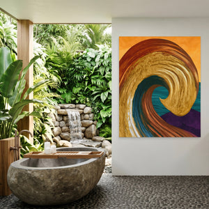 Ochre Wave Momentum — Ochre Wave Momentum Outdoor Bathroom Port 136