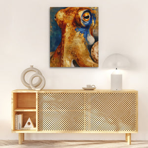 Octopus Amber Depths - Luxury Wall Art