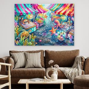 Octopus Bioluminescent Bazaar — Octopus Bioluminescent Bazaar Brown Couch 34