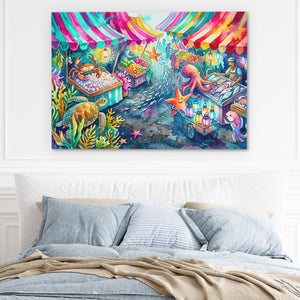 Octopus Bioluminescent Bazaar — Octopus Bioluminescent Bazaar Light Blue Bed 210