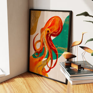 Octopus Flowing Line — Octopus Flowing Line New Living Room Wall Apartment Zoom 226