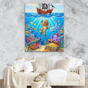 Octopus Underwater Kingdom — Octopus Underwater Kingdom Lux Couch Marble Walls 177
