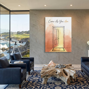 Open Door Welcome — open door welcome sq coastal views 1port flush print