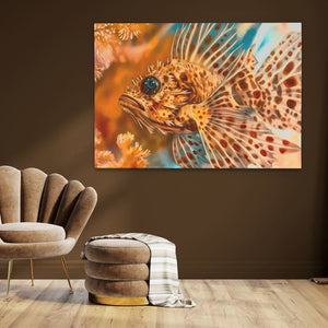 Orange Rock Fish - Large Modern Canvas Print