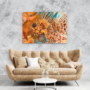 Orange Rock Fish - Beach Art for Bathroom