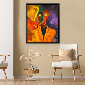 Orange Suit Reverie - Luxury Wall Art