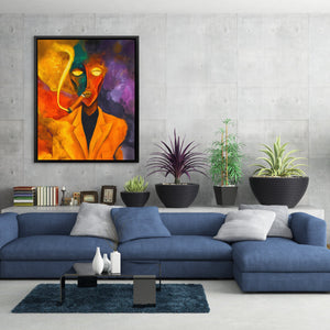Orange Suit Reverie - Luxury Wall Art