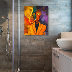 Orange Suit Reverie - Luxury Wall Art