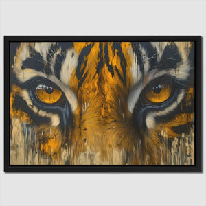 Orange Tiger Eyes - Animals Art for Lounge