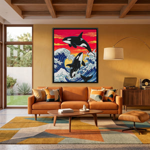 Orca Hokusai Wave — Orca Hokusai Wave Orange Room Port 256