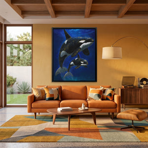 Orca Mother Calf — Orca Mother Calf Orange Room Port 258