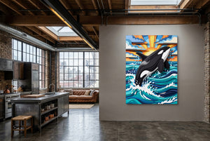 Orca Ocean Leap โ orca ocean leap kitchen interior with island 1port flush print