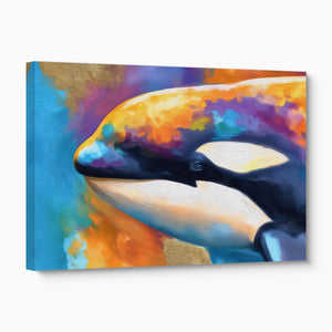 Orca Prismatic Portrait โ orca prismatic portrait angled flush print