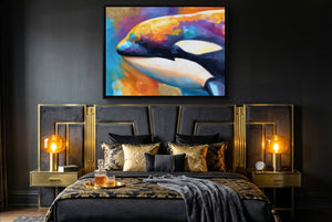 Orca Prismatic Portrait โ orca prismatic portrait bedroom with window 2 1land framed black
