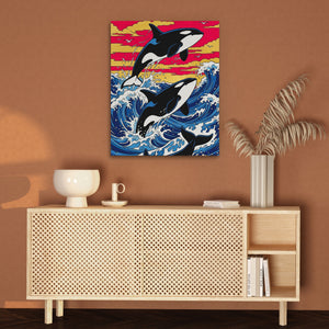Orca Sunset Dance — Orca Sunset Dance Brown Wall 59