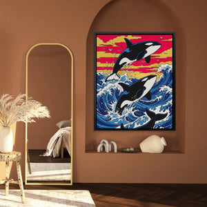 Orca Sunset Dance — Orca Sunset Dance Mexico House Wall 209
