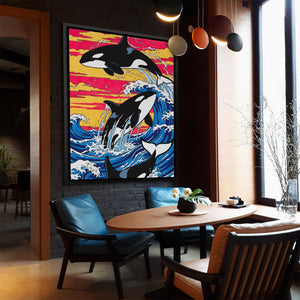 Orca Sunset Waves — Orca Sunset Waves Far Away Dining Room 85