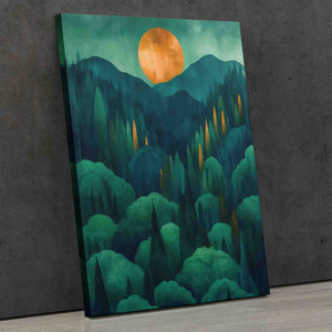 Oregon Valley - Wall Art in Black Frame