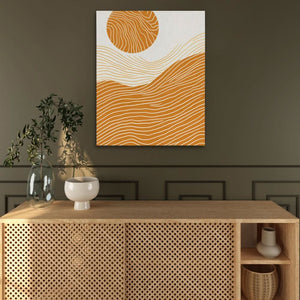 Organic Curves - Minimalist Earth Tones Canvas Wall Art
