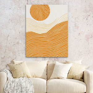 Organic Curves - Brown Wall Art for Home Office