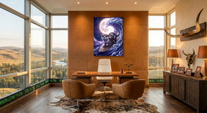 Otter on Lunar Wave - Luxury Wall Art