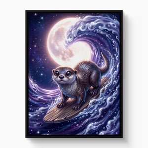 Otter on Lunar Wave - Luxury Wall Art
