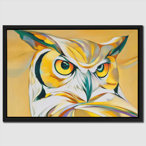 Owl in Autumn Fire - Luxury Wall Art
