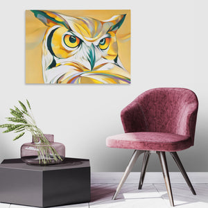 Owl in Autumn Fire - Luxury Wall Art