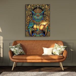 Owl Scholar โ owl scholar sq hallway bench green 1port flush print