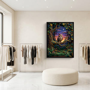 Owl Vigil โ owl vigil sq clothing store 1port framed black